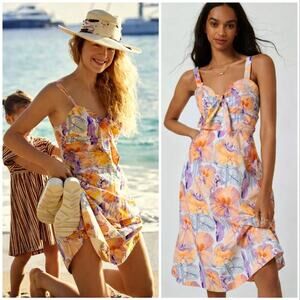 Anthropologie Cecilia Pettersson Tie-Front Midi Dress - US 2